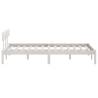 White Solid Wood Pine Bed Frame 160x200 cm | HipoMarket