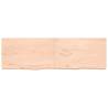 Wall Shelf - Untreated Solid Oak Wood | 200x60x(2-6) cm