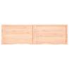 Wall Shelf - Untreated Solid Oak Wood | 200x60x(2-6) cm