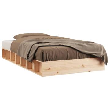 Solid Wood Bed Frame 120x190 cm Small Double - Hipomarket