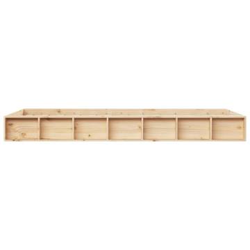 Solid Wood Bed Frame 120x190 cm Small Double - Hipomarket