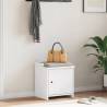 Hallway Bench SANDNES White 45x40x50 cm - Solid Wood Pine