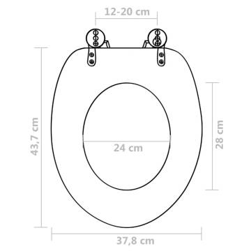 Toilet Seats with Lids 2 pcs MDF Pebbles - Stylish & Durable