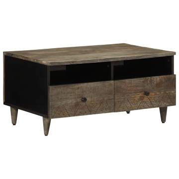 Light Grey Coffee Table - Solid Mango Wood | HipoMarket