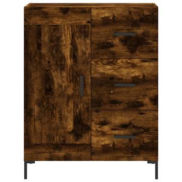 Stylish Highboard in Smoked Oak | 69.5x34x180 cm