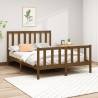 Bed Frame Honey Brown Solid Wood Pine 150x200 cm King Size Colour honey brown Size 150 x 200 cm 