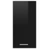 Hanging Cabinet High Gloss Black - 29.5x31x60 cm | Hipo Market