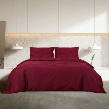 Bordeaux Duvet Cover Set - 200x200 cm Cotton | Hipomarket