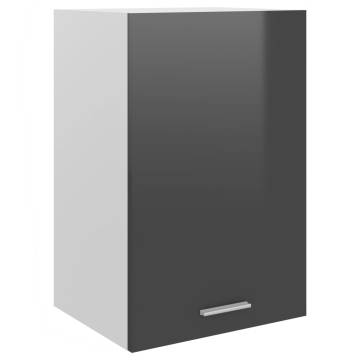 High Gloss Grey Hanging Cabinet - 39.5x31x60 cm | HipoMarket