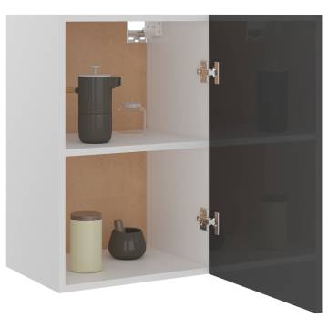 High Gloss Grey Hanging Cabinet - 39.5x31x60 cm | HipoMarket