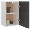 High Gloss Grey Hanging Cabinet - 39.5x31x60 cm | HipoMarket