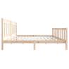 Solid Wood Bed Frame 200x200 cm - Sturdy & Stylish Design