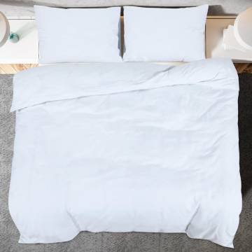 Elegant White Duvet Cover Set 155x220 cm Cotton | Hipomarket