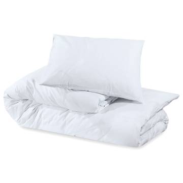 Elegant White Duvet Cover Set 155x220 cm Cotton | Hipomarket