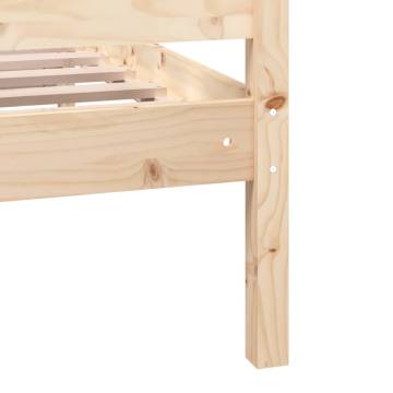 Solid Wood Bed Frame 200x200 cm - Sturdy & Stylish Design