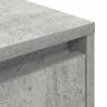 Stylish Bedside Cabinet with LED Lights - Concrete Grey