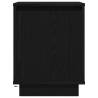 Stylish Black Bedside Cabinet with LED Lights - 38x34x50 cm