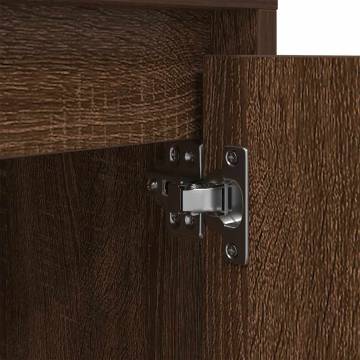 Bedside Cabinet with LED Lights - Smoked Oak | HipoMarket