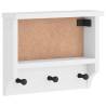 Wall-mounted Coat Rack SANDNES White - Solid Pine 45x12 cm