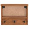 SANDNES Wall-mounted Coat Rack in Solid Pinewood - 45x12x35 cm