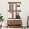 Hall Tree SANDENS 87x40x159.5cm Solid Wood Pine - Stylish Storage