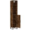 Stylish Highboard in Smoked Oak - Durable Engineered Wood