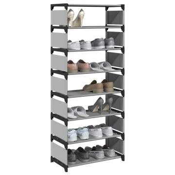 8-Tier Grey Shoe Rack - Elegant Storage Solution | Hipo Market