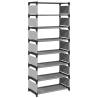 8-Tier Grey Shoe Rack - Elegant Storage Solution | Hipo Market