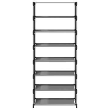 8-Tier Grey Shoe Rack - Elegant Storage Solution | Hipo Market