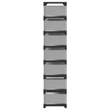 8-Tier Grey Shoe Rack - Elegant Storage Solution | Hipo Market