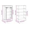 Shoe Cabinet Grey 60.5x30x97 cm - Stylish & Space-Saving