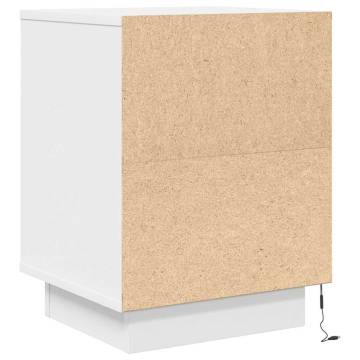 LED Bedside Cabinet - White 38x34x50 cm | Hipomarket