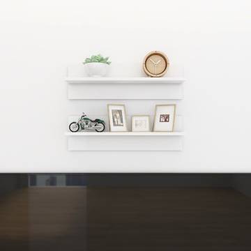 Elegant Wall Shelf Set - High Gloss White | Hipomarket