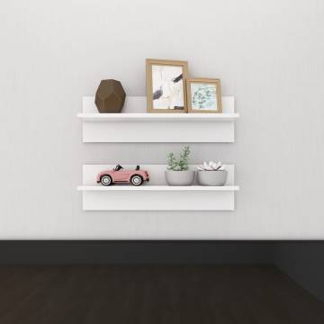 Elegant Wall Shelf Set - High Gloss White | Hipomarket