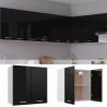 High Gloss Black Hanging Cabinet - Stylish Storage Solution