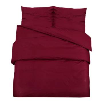 Duvet Cover Set Bordeaux 225x220 cm Cotton - Hipomarket