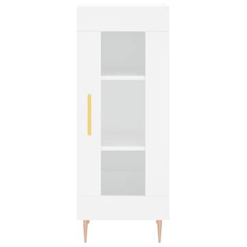 Stylish Highboard White 34.5x34x180 cm Engineered Wood