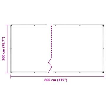 Durable PVC Plant Cover with Eyelets 2x8 m - HipoMarket