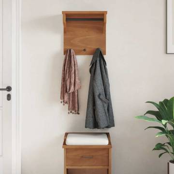 Wall-mounted Coat Rack SANDNES | Solid Wood Pine - Hipomarket