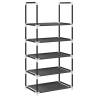 5-Tier Black Shoe Rack - Non-woven Fabric | Hipomarket UK