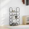 5-Tier Black Shoe Rack - Non-woven Fabric | Hipomarket UK