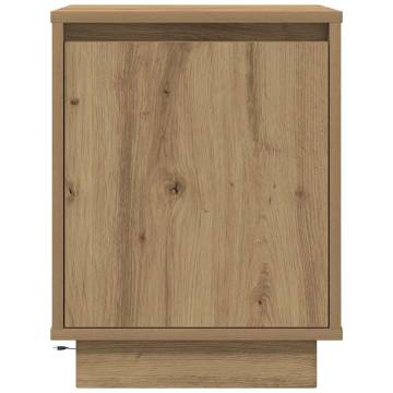 LED Bedside Cabinet in Artisan Oak - Stylish & Functional