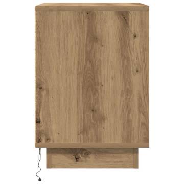 LED Bedside Cabinet in Artisan Oak - Stylish & Functional