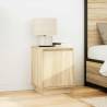 Sonoma Oak Bedside Cabinet with LED Lights - 38x34x50 cm