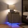 Sonoma Oak Bedside Cabinet with LED Lights - 38x34x50 cm