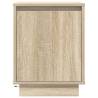 Sonoma Oak Bedside Cabinet with LED Lights - 38x34x50 cm