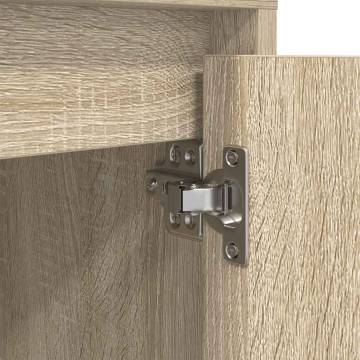 Sonoma Oak Bedside Cabinet with LED Lights - 38x34x50 cm