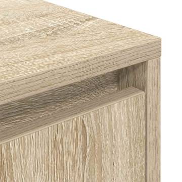 Sonoma Oak Bedside Cabinet with LED Lights - 38x34x50 cm