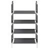 4-Tier Black Shoe Rack - Non-woven Fabric | HipoMarket