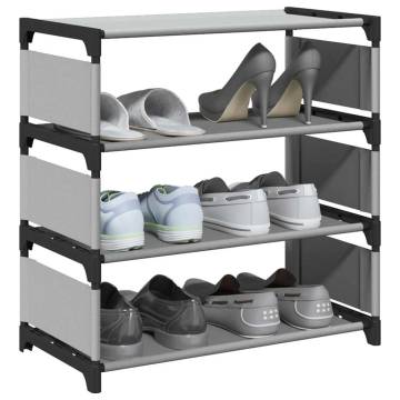 4-Tier Grey Shoe Rack | Organize Your Shoes Efficiently